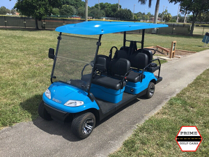 Blue Advanced EV 6 Passenger Golf Cart golf cart rental marathon, marathon golf cart rental