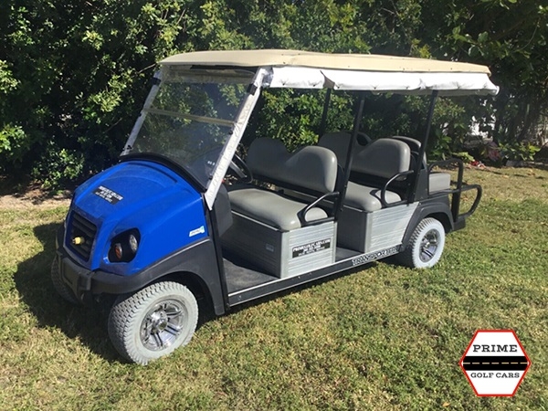 Blue Club Car 6 Passenger Golf Cart affordable golf cart rental, golf cart rent marathon