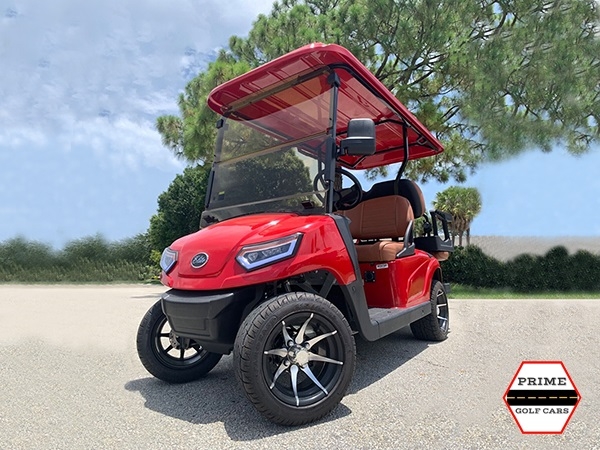 Red Elite EV 4 Passenger Golf Cart affordable golf cart rental, golf cart rent marathon